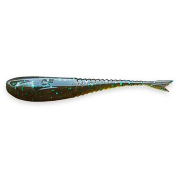 Crazy Fish Glider 3.5" coloris 42 Green Pumpkin Blue