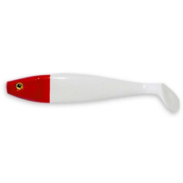 Delalande Shad Gt 28cm à l'unité coloris blanc-tete-rouge